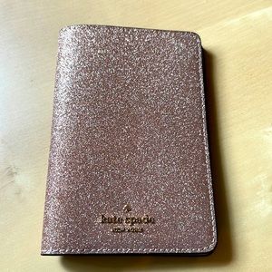 Kate Spade gold sparkle passport holder